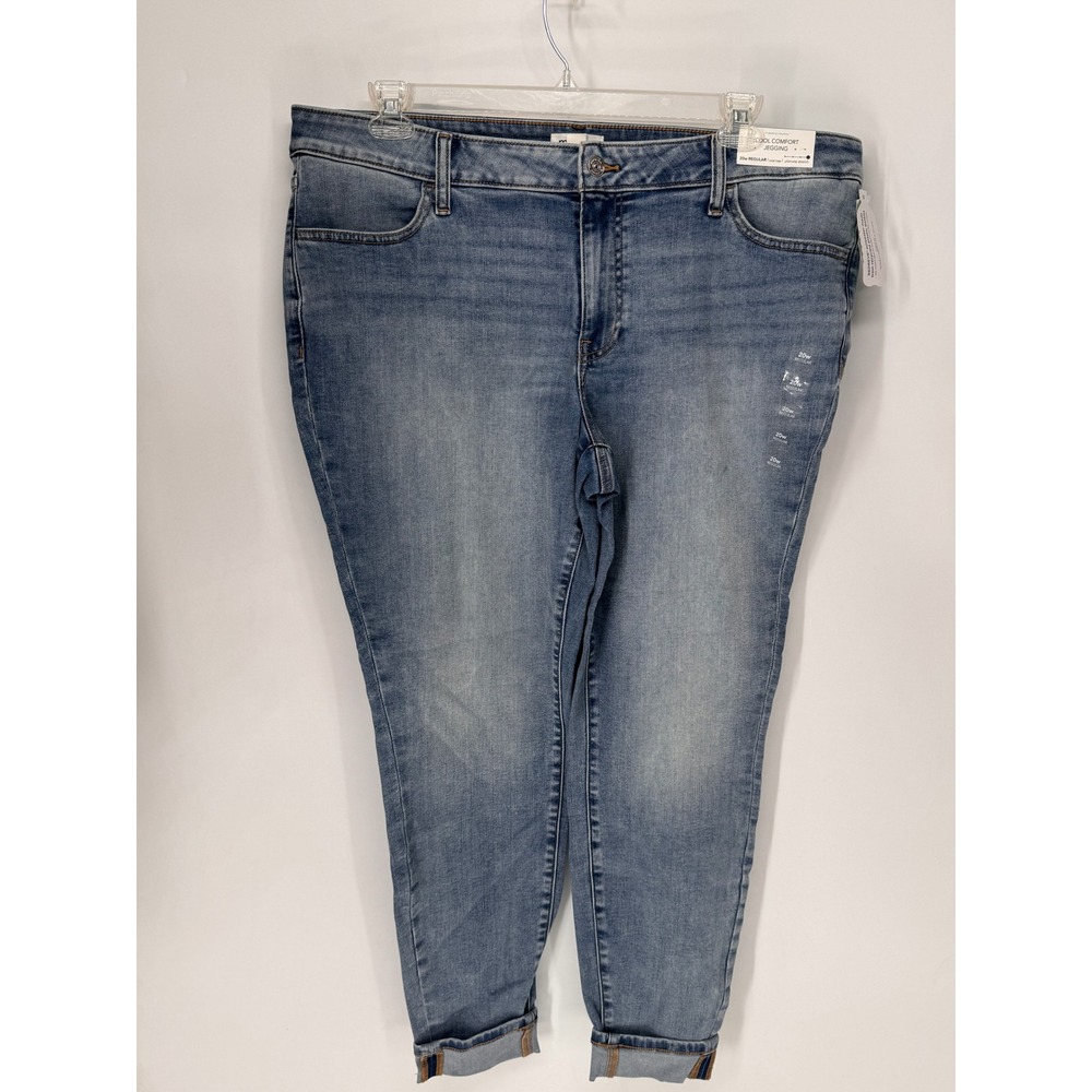 Maurices Jegging Women 20W Blue NWT Cool Comfort Mid Rise Stretch Light Wash
